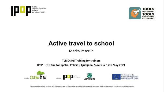 Prezentacija IPoP-ovog projekta "Active travel to school and healthy city"